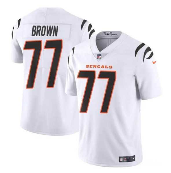 Youth Cincinnati Bengals #77 Trent Brown White Vapor Untouchable Limited Stitched Jersey Dzhi->youth nfl jersey->Youth Jersey
